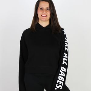 Black Cropped Hoodie
